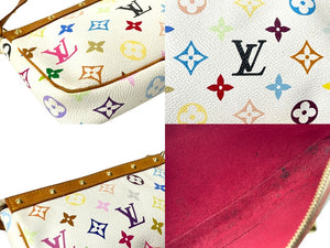 LOUIS VUITTON ルイヴィトン ポシェット アクセソワール アクセサリーポーチ M92649 モノグラム マルチカラーホワイト 良品 中古 64286