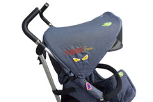 Load image into Gallery viewer, FENDI フェンディInglesina イングリッシーナ ベビーカー モンスター ネイビー ブラック メッシュ 美品 中古 64292