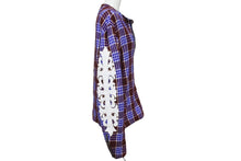 Load image into Gallery viewer, CHROME HEARTS クロムハーツ 長袖シャツ サイズS クロスパッチ フローラルクロス シルバー925 ワインレッド ブルー 美品 中古 64293