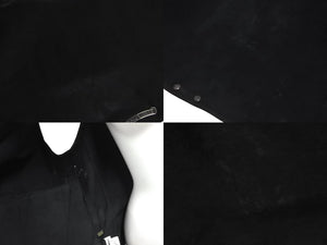 CHROME HEARTS クロムハーツ レザーパパベスト CHクロスパッチ サイズM ブラック シルバー925 牛革 ダガージップ 美品 中古 64294