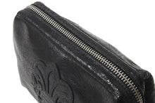 Load image into Gallery viewer, 極美品 CHROME HEARTS クロムハーツ ポーチ コスメティックケース BSフレア ダガー ブラック シルバー金具 中古 64295