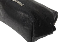 Load image into Gallery viewer, 極美品 CHROME HEARTS クロムハーツ ポーチ コスメティックケース BSフレア ダガー ブラック シルバー金具 中古 64295