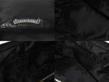Load image into Gallery viewer, 極美品 CHROME HEARTS クロムハーツ ポーチ コスメティックケース BSフレア ダガー ブラック シルバー金具 中古 64295