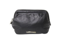 Load image into Gallery viewer, 極美品 CHROME HEARTS クロムハーツ ポーチ コスメティックケース クロスパッチ ダガー ブラック シルバー金具 中古 64296