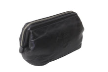 Load image into Gallery viewer, 極美品 CHROME HEARTS クロムハーツ ポーチ コスメティックケース クロスパッチ ダガー ブラック シルバー金具 中古 64296