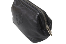 Load image into Gallery viewer, 極美品 CHROME HEARTS クロムハーツ ポーチ コスメティックケース クロスパッチ ダガー ブラック シルバー金具 中古 64296