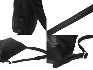 極美品 CHROME HEARTS クロムハーツ レロ クロスパッチ レザー ショルダーバッグ ブラック 名古屋限定 フレアニー 中古 64298