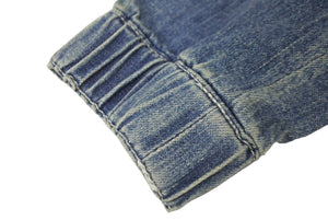 極美品 Sacai サカイ キッズ デニムパンツ ブルー インディゴ子供用ボトムス 17-00033K サイズ２ 中古 64301 