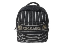 Load image into Gallery viewer, 極美品 CHANEL シャネル スポーツライン ナイロンリュック 10番台 ブラック グレー 中古 64302