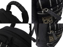 Load image into Gallery viewer, 極美品 CHANEL シャネル スポーツライン ナイロンリュック 10番台 ブラック グレー 中古 64302