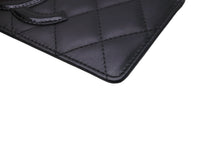Load image into Gallery viewer, 極美品 CHANEL シャネル カードケース カンボンライン 17番台 ココマーク レザー エナメル ブラック ピンク 中古 64306