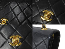 Load image into Gallery viewer, CHANEL シャネル ミニマトラッセ 19 チェーンショルダーバッグ 1番台 フルフラップ ラムスキン ブラック 美品 中古 64308