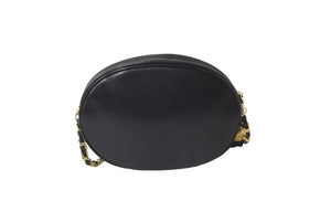 CHANEL シャネル チェーンショルダーバッグ ココマーク フリンジ 1番台 カーフスキン ブラック ゴールド金具 美品 中古 64309