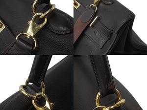 激レア HERMES エルメス ケリー50 2way ハンドバック ブラウン系 茶色 ゴールド金具 □F刻印 中古 64315