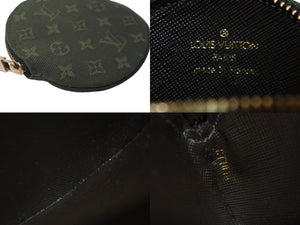 LOUIS VUITTON ルイ ヴィトン ポルトモネロン コインケース 円形 M92451 モノグラムミニキャンバス カーキ 美品 中古 64320