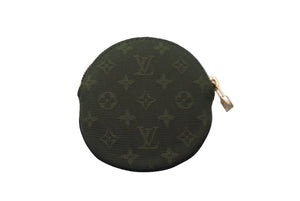 LOUIS VUITTON ルイ ヴィトン ポルトモネロン コインケース 円形 M92451 モノグラムミニキャンバス カーキ 美品 中古 64320