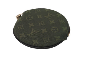 LOUIS VUITTON ルイ ヴィトン ポルトモネロン コインケース 円形 M92451 モノグラムミニキャンバス カーキ 美品 中古 64320