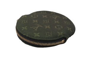 LOUIS VUITTON ルイ ヴィトン ポルトモネロン コインケース 円形 M92451 モノグラムミニキャンバス カーキ 美品 中古 64320