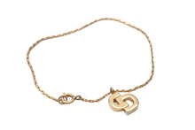 Load image into Gallery viewer, Christian Dior クリスチャンディオール ブレスレット 全長19cm 重量3g ヴィンテージ ゴールドカラー メタル 美品 中古 64326