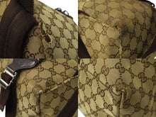 画像をギャラリービューアに読み込む, GUCCI グッチ リュック バックパック シェリーライン GGキャンバス 190278 ベージュ レザー シルバー金具 良品 中古 64328 