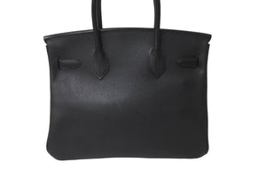 極美品 HERMES エルメス ハンドバッグ バーキン 30 ◻︎L刻 ゴールド金具 バッシュリーゼ ブラック 黒 中古 64333