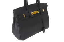Load image into Gallery viewer, 極美品 HERMES エルメス ハンドバッグ バーキン 30 ◻︎L刻 ゴールド金具 バッシュリーゼ ブラック 黒 中古 64333