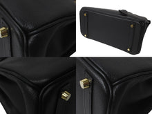 Load image into Gallery viewer, 極美品 HERMES エルメス ハンドバッグ バーキン 30 ◻︎L刻 ゴールド金具 バッシュリーゼ ブラック 黒 中古 64333