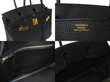 Load image into Gallery viewer, 極美品 HERMES エルメス ハンドバッグ バーキン 30 ◻︎L刻 ゴールド金具 バッシュリーゼ ブラック 黒 中古 64333