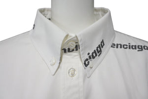 BALENCIAGA バレンシアガ 23SS オーバーサイズ 長袖シャツ 662983 TOL65 コットン ホワイト サイズ40 美品 中古 64348