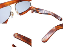 Load image into Gallery viewer, GUCCI グッチ オーバル サングラス GG0233S 長方形 プラスチック オレンジ ブラウン ゴールド金具 美品 中古 64371