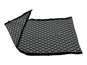 極美品 GUCCI グッチ 総柄 スカーフ ブラック グレー カーキ シルク マザー柄 397975 4G005 中古 64374 
