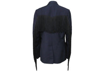 Load image into Gallery viewer, GUCCI グッチ テーラードジャケット フリンジ ネイビー 438319 Z592B サイズ7-46R 美品 中古 64379