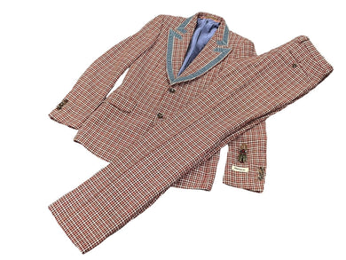 極美品 GUCCI グッチ セットアップ サイズ46 ジャケット トラウザーズ 242U05 758PF2 ツイードウール マルチカラー 中古 64380 
