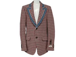 極美品 GUCCI グッチ セットアップ サイズ46 ジャケット トラウザーズ 242U05 758PF2 ツイードウール マルチカラー 中古 64380 
