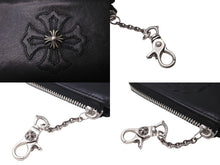 Load image into Gallery viewer, 極美品 CHROME HEARTS クロムハーツ コインケース 小銭入れ ウォレットチェーン シルバー925 レザー 中古 64383