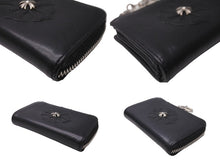 Load image into Gallery viewer, 極美品 CHROME HEARTS クロムハーツ コインケース 小銭入れ ウォレットチェーン シルバー925 レザー 中古 64383