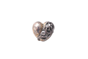 CHROME HEARTS クロムハーツ ハート ボタン コンチョ トップ ヘアアクセサリー ヘアゴム シルバー925 シルバー金具 美品 中古 64384