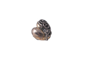 CHROME HEARTS クロムハーツ ハート ボタン コンチョ トップ ヘアアクセサリー ヘアゴム シルバー925 シルバー金具 美品 中古 64384
