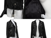 Load image into Gallery viewer, 極美品 CHROME HEARTS クロムハーツ ライダースジャケット JJDEAN 新型 JJディーン ブラック 羊革 サイズS 中古 64391