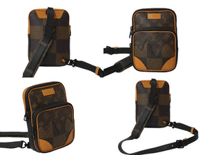 LOUIS VUITTON ルイヴィトン NIGO アマゾンスリングバッグ ショルダーバッグ N40379 ブラウン ブラック 美品 中古 64396