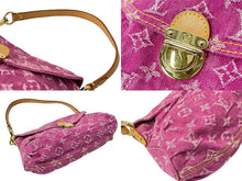 Load image into Gallery viewer, LOUIS VUITTON ルイ ヴィトン ハンドバッグ ポーチ M95050 モノグラムデニム ミニ プリ―ティ ピンク 美品 中古 64405