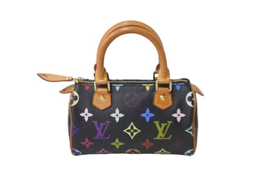 LOUIS VUITTON ルイヴィトン ミニスピーディ ハンドバッグ M92644 モノグラムマルチカラー ブラック ゴールド金具 美品 中古 64406