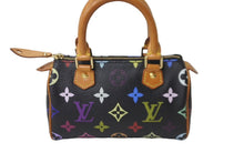Load image into Gallery viewer, LOUIS VUITTON ルイヴィトン ミニスピーディ ハンドバッグ M92644 モノグラムマルチカラー ブラック ゴールド金具 美品 中古 64406