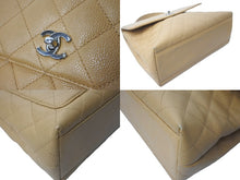 Load image into Gallery viewer, CHANEL シャネル マトラッセ ケリー型 トップハンドルバッグ ハンドバッグ 6番台 キャビアスキン ベージュ 美品 中古 64407