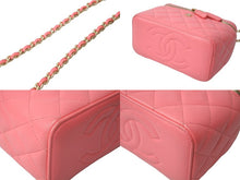 Load image into Gallery viewer, CHANEL シャネル バニティ ショルダーバッグ 32番台 ピンク ラムスキン ココマーク ゴールド金具 美品 中古 64408