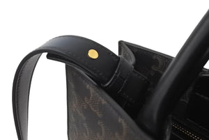 極美品 CELINE セリーヌ バーティカルカバ スモール 191542BZK.04LU ハンドバッグ 2WAY ブラウン カーフスキン トリオンフ 中古 64415