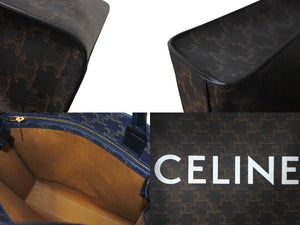 極美品 CELINE セリーヌ バーティカルカバ スモール 191542BZK.04LU ハンドバッグ 2WAY ブラウン カーフスキン トリオンフ 中古 64415
