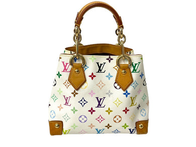 LOUISVUITTON ルイヴィトン オードラ ハンドバッグ トートバッグ M40047 ホワイト マルチカラー ゴールド金具 美品 中古 64416