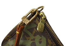 Load image into Gallery viewer, [USED/中古]LOUIS VUITTON ルイ・ヴィトン アクセサリーポーチ ポシェット アクセソワール ブラウン グリーン ヌメ革 モノグラムグラフィティ M92191 ゴールド金具 Bランク 中古 64417