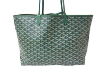 Load image into Gallery viewer, 新品同様 GOYARD ゴヤール サンルイ PM グリーン トートバッグ ST LOUIS PM Black tote bag 中古 64419